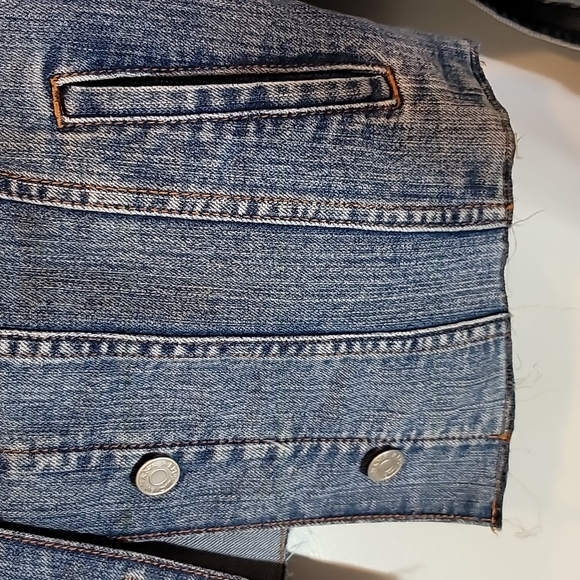 Banana Republic Raw Hem Denim Stylist Jacket Sz S - Picture 4 of 9